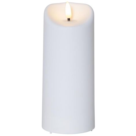 LED Kerze Outdoor Flamme 18x7,5cm weiß (1/4)