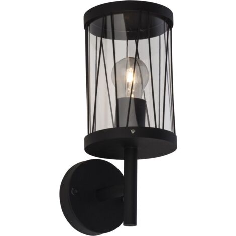 BRILLIANT lampe Reed applique murale d'extérieur debout noir mat 1x A60, E27, 60W, adapté aux lampes standard (non incluses) Échelle A ++ à E Classe de protection IP: 44 - étanche aux éclab
