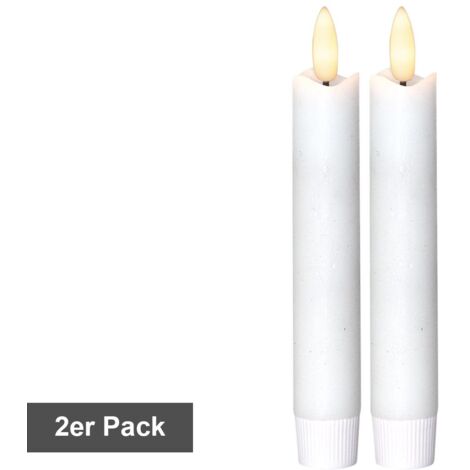 FLAMME ANTILUMIÈRE LED / Pack de 2 / 15 cm / Batterie / minuterie (1/4)