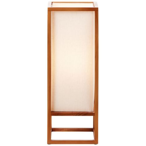 BRILLIANT lampe, lampe de table Seaside 53cm naturel / blanc, 1x A60, E27, 40W, avec interrupteur à cordon (1/5)