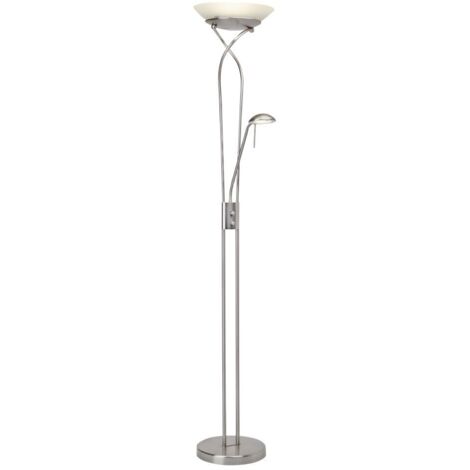 BRILLIANT lampe Ollie LED lampe de lecture surligneur fer / blanc  1x SMD LED 18W intégré, 1600lm, 3000K  Projecteurs et bras de lecture réglables via variateur rotatif  Longueur de la ligne d