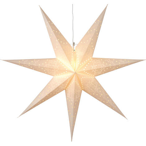3 étoiles En Papier LED à Suspendre – Diamètres 35, 45, 60 Cm – Déco 3D Pliable Pour Noël, Fêtes, Intérieur/extérieur