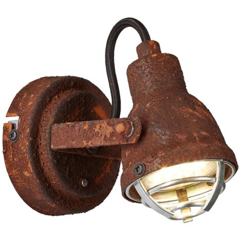BRILLIANT lampe Bente spot mural couleur rouille 1x PAR51, GU10, 4W, adapté aux lampes à réflecteur (non incluses) Échelle A ++ à E Tête pivotante (1/4)