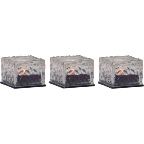 Glaçons décoratifs solaires Star Trading, LED, lot de 3, petits glaçons, extérieur, blanc chaud, capteur crépusculaire, 7 cm (1/5)