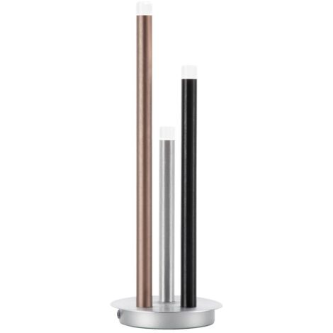 BRILLIANT lampe de table LED pour clavecin 3 lumières alu / noir / marron 3x 4W LED intégrés, 385lm, 3000K Dimmable en 3 étapes à l'aide d'un interrupteur à cordon Économique et durable grâce (1/5)