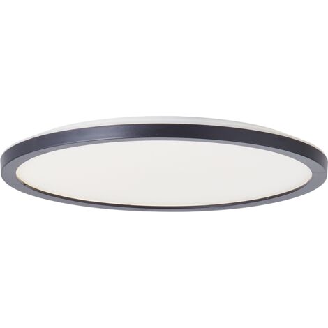 Brilliant lampe Brennan LED panneau en saillie 42cm 4000K noir/blanc métal/verre noir 22 W LED intégré
