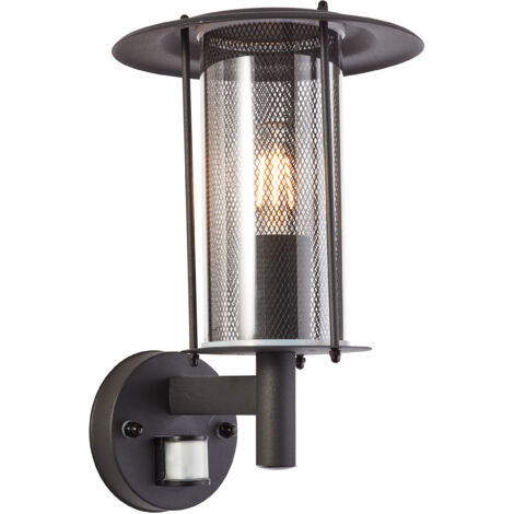 Brilliant Applique d'extérieur Detroit, sur pied, avec détecteur de mouvement, noir mat Métal, plastique   1x A60, E27, 20 W, adapté à une lampe normale (non incluse) (1/4)