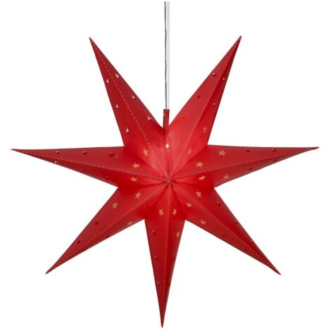 Star Trading Grande étoile d'extérieur 'Alice', avec batterie + minuteur, rouge, Ø 60 cm (1/4)