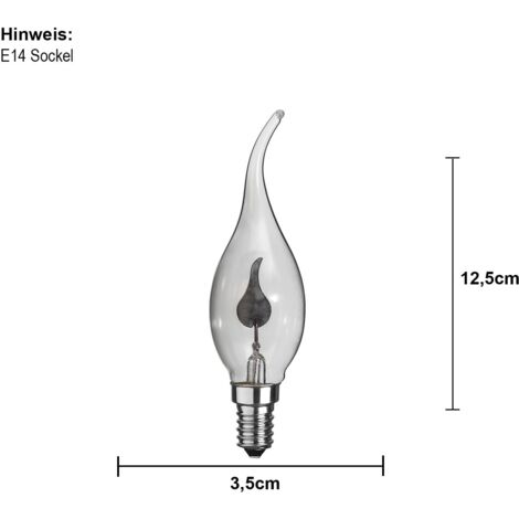Holyart Ampoule Effet Flamme Électrique 220V E12 1,5W - Ambiance Chaleureuse Et Réaliste