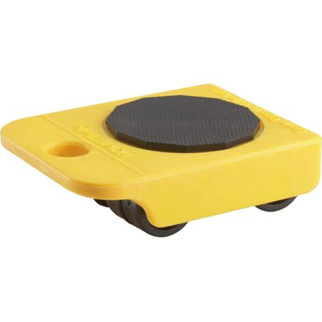 Dörner + Helmer KS Porter chariot de transport jaune capacité de charge 150 kg stable compact fonction rotative pour moquette et carrelage durable polyvalent (1/4)