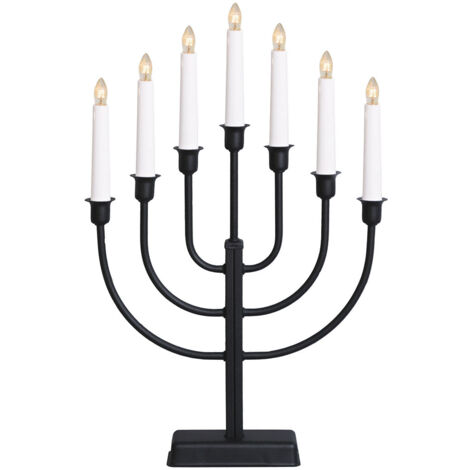 Lustre de fenêtre "Kristina" en métal, 7 lumières, noir, 47 cm (1/3)