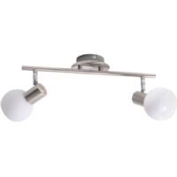 BRILLIANT lampe Tiara spot tube 2 feuilles fer / blanc 2x D45, E14, 40W, adapté aux lampes à suspension (non incluses) Échelle A ++ à E Têtes pivotantes