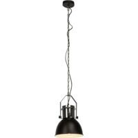 BRILLIANT lampe Salford suspension 23cm noir / chrome 1x A60, E27, 60W, adapté aux lampes standard (non incluses) Échelle A ++ à E La chaîne peut être raccourcie