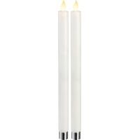 2 LED Leuchterkerzen Twinkle 30x5cm weiß