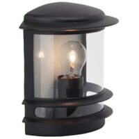 BRILLIANT lampe Hollywood applique murale d'extérieur noir 1x A60, E27, 60W, adapté aux lampes standard (non incluses) Échelle A ++ à E Classe de protection IP: 44 - étanche aux éclaboussur