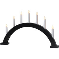 Candy Decoration Candle Stand Trapp E10 7x3W Bois noir L: 57cm B: 6cm H: 34 cm avec interrupteur de câble