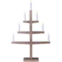 Candy Decoration Candle Stand Tripp E10 7x3W Brown L: 49cm B: 10 cm H: 77 cm avec interrupteur de câble