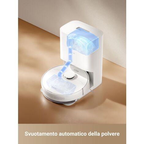 DREAME D10 Plus Gen 2 Robot Aspirapolvere Lavapavimenti con Svuotamento Automatico Polvere, Navigazione LiDAR Rilevamento Ostacoli, Aspirazione 6000Pa Tappeti Peli Animali, Autonomia 285min