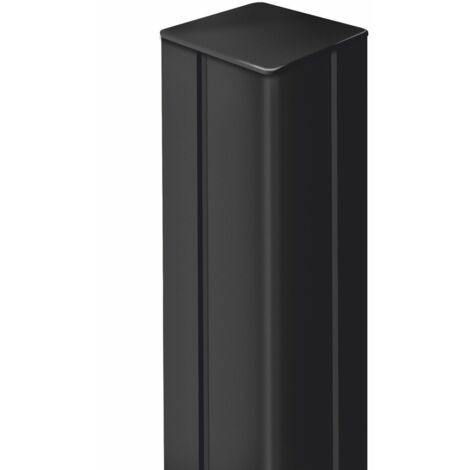 Nortene – Poteau pour clôture aluminium 1,15 m – Couleur anthracite – Diamètre 6 x 6 cm – Fixation pour panneaux décoratifs Mosaïc