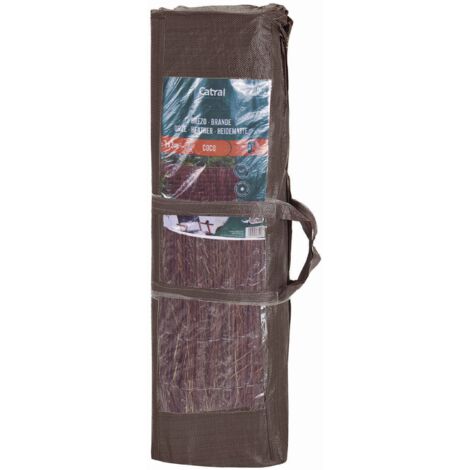 Nortene – Clôture brise-vue 2 couches de bruyère + natte fibre de coco – Hauteur 1m – Longueur 3m – Occultation haute