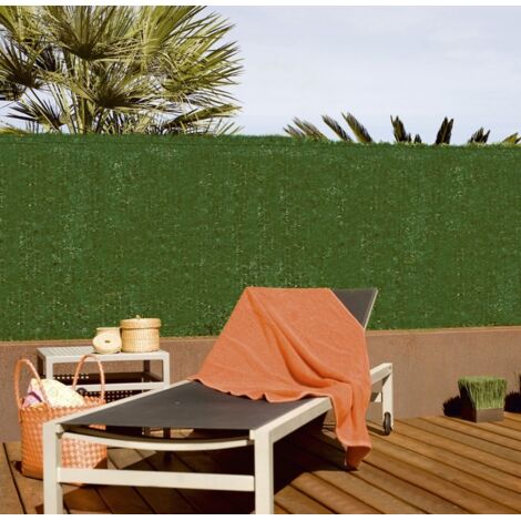Haie artificielle occultante 85% en PVC vert 1,5 x 3 m – Traitement anti-UV – Pour balcons et jardins – Résistante aux intempéries – Celloplast