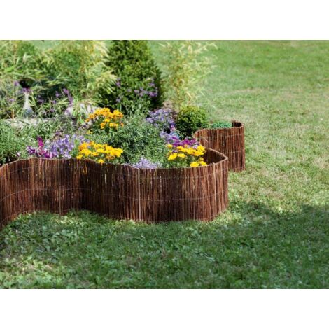 Bordure en osier flexible 0,25 x 3 m – Hauteur 25 cm – Tissage métal pour délimitation jardin – Durée de vie 1 à 2 ans – Celloplast