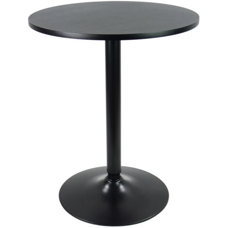 Table de bar ronde Ø60cm – Hauteur 73cm – Plateau en MDF imperméable – Structure acier stable – Pour maison, pub, club – Kktoner