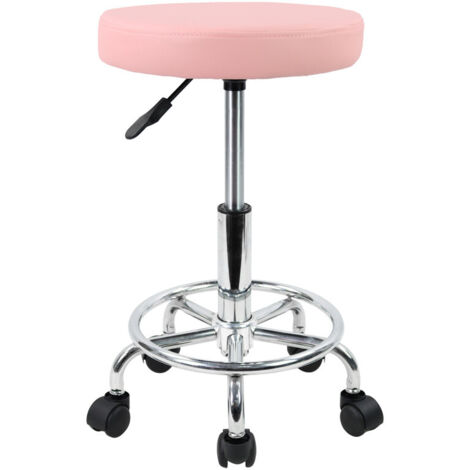Tabouret de bar réglable en hauteur – Cuir synthétique étanche – Hauteur d'assise 47,5 à 62 cm – Rotatif 360° – Confort optimal – Kktoner