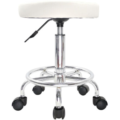 Tabouret de bar réglable en hauteur rotatif – Cuir synthétique imperméable – Hauteur assise 47,5 à 62 cm – Confort optimal pour salon et cuisine – Kktoner