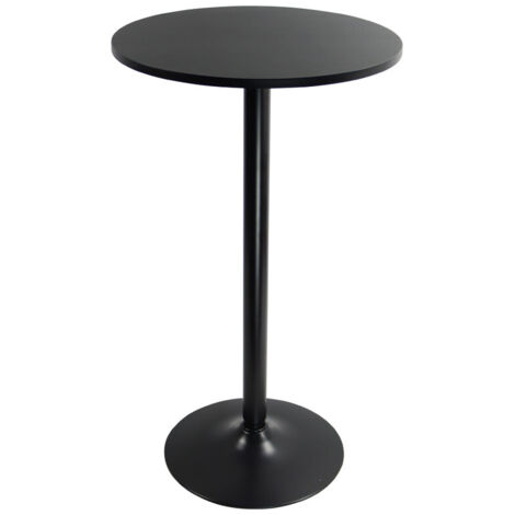 Table de bar ronde 60cm – Hauteur 106cm – Plateau en carton PDF étanche – Structure en acier – Pour repas debout et espaces réduits – Kktoner