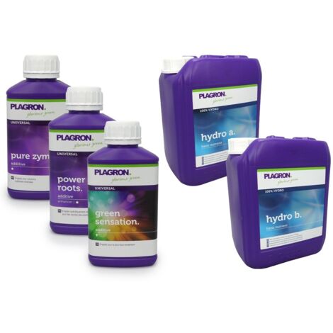 Pack engrais Hydro PLAGRON 5 litres + stimulants (1/2)