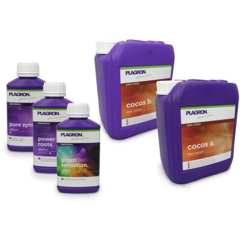 Pack engrais Coco PLAGRON 5 litres + stimulants (1/2)