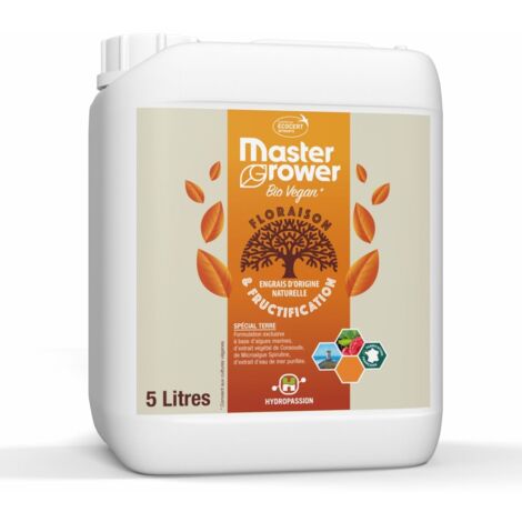 Engrais BIO VEGAN Bloom 5 litres Master Grower - Hydropassion (1/2)