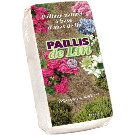 Paillis de lin 12kg – 100% naturel – Rendement 6m² – Réduit l'arrosage et freine les mauvaises herbes – Enrichit le sol – Secret Vert