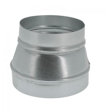 Vents – Raccord réducteur en acier galvanisé 150/125 mm – Connexion fiable pour tuyaux de plomberie – Réduction symétrique – Longueur 125 mm