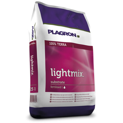 Terreau léger 25L – Light Mix pour plantations – Faible teneur en nutriments – Rétention d'eau 6ml/g – Prêt à l'emploi – Plagron