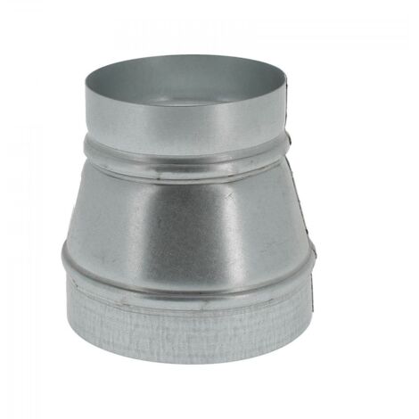Vents – Réducteur en acier galvanisé Ø 125/100mm – Raccordement conduits ventilation ronds – Limite problèmes acoustiques – Compatible gaine alu/PVC