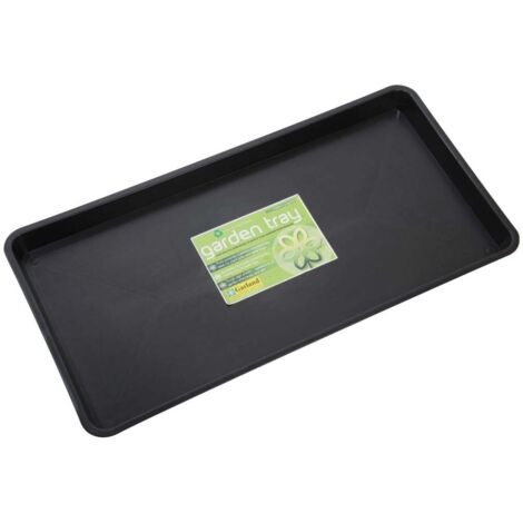 Garland – Soucoupe pour pot en polypropylène noir 79 x 40 x 5 cm – Accessoire durable pour jardinage – Transport et organisation de plantes