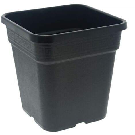 Pot carré noir 30 litres - 36.5 x 36.5 x 37cm (1/3)