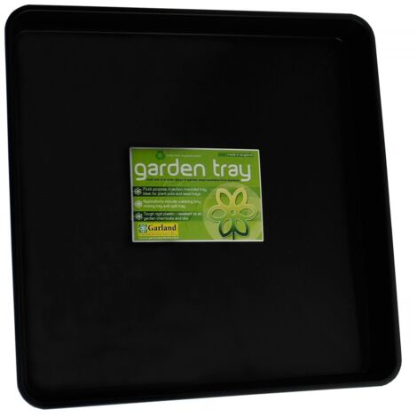 Garland – Plateau en PP recyclé 60 x 60 x 7cm – Étanche et léger – Capacité 25.2 litres – Pour rempotage et arrosage - PVC 60 X
