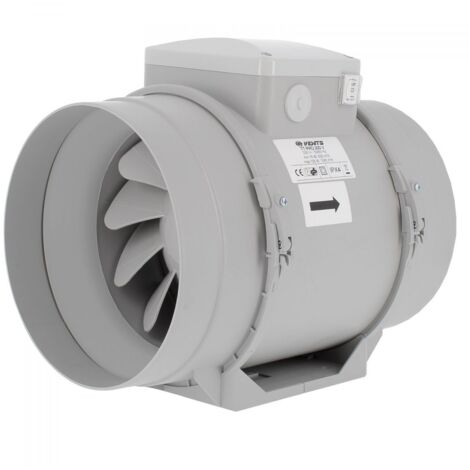 Vents – Extracteur d'air 200mm 2 vitesses 830/1040m3/h – Boîtier polypropylène – Faible niveau sonore 45dB – Pour locaux humides et espaces confinés (1/5)
