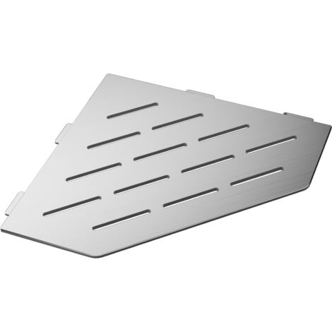Tablette d'angle murale de douche en inox  Line L.195mm - Acier brossé
