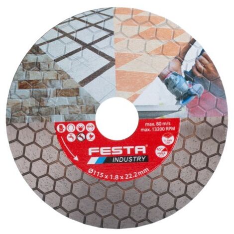 Disque diamant pour carrelage et céramique 115x1.8x22.2mm - Usage professionnel