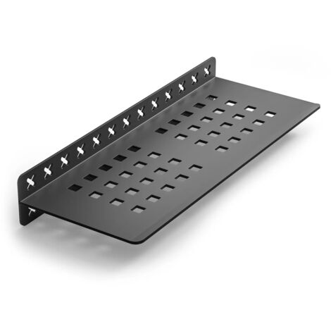 Tablette murale de douche en inox noir mat 3 mm – Installation encastrée – Résistante à l'humidité et à la corrosion – MCM
