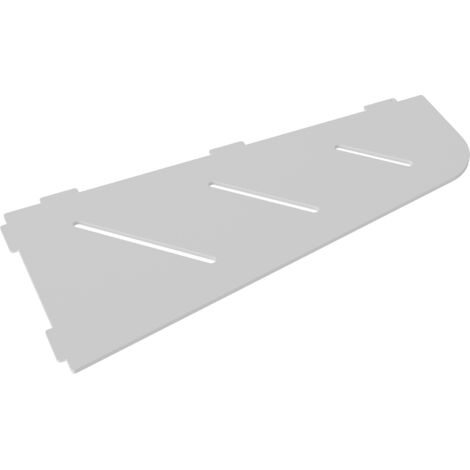 Tablette d'angle murale de douche en inox  Line L.305mm - Blanc mat