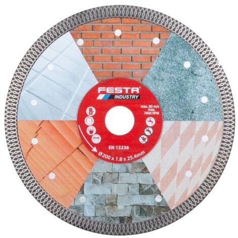 Disque diamant pour carrelage et céramique 200x2,0x25,4mm