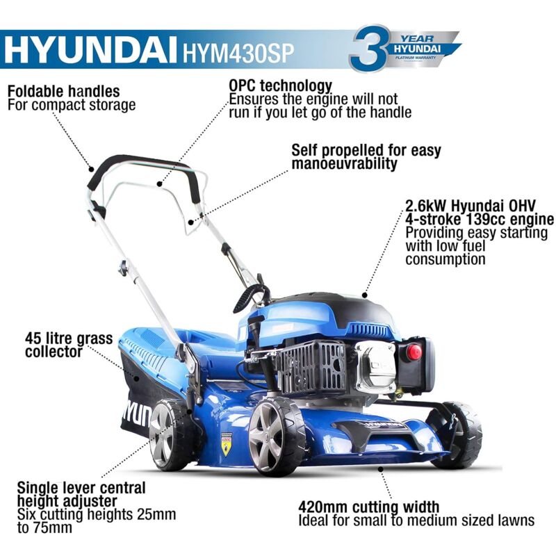 Hyundai lawn mower hot sale