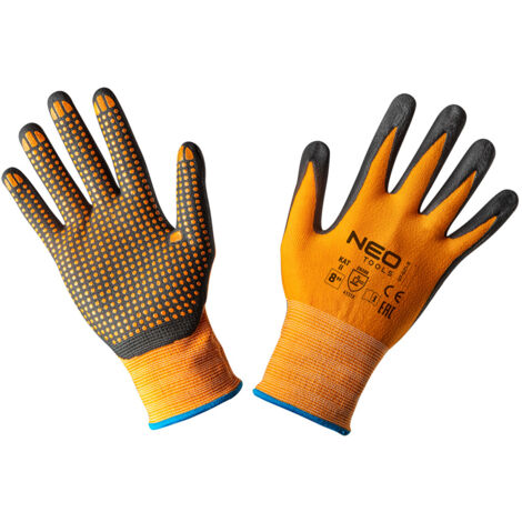 Gants de travail en nylon avec picots en nitrile, 4131X, taille 8 (1/5)