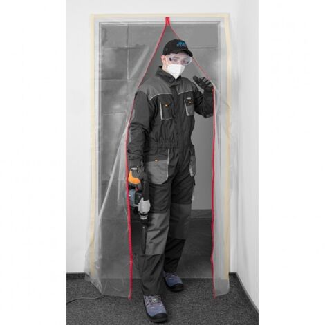 Rideau anti-poussière en PE – Protection avancée contre la poussière – Installation rapide avec système de zip – Dimensions adaptées aux ouvertures standards – NEO