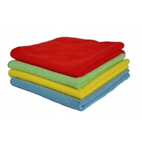 Chiffons en microfibre - Lot de 4 - Multicolores 30 x 30 cm - Antibactériens et Superabsorbants